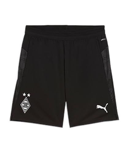 PUMA Trainingsshorts 25/26 Schwarz | Borussia Mönchengladbach | Offizieller Fanartikel Fohlenshop | Gladbach Sportshorts mit Kordelzug (DE/NL/SE/PL, Alphanumerisch, XL, Regular, Regular, Schwarz) von PUMA