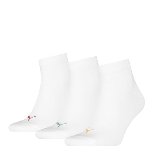 PUMA Unisex 701230337 Quarter Sock, White Combo, 35-38 (3er Pack) von PUMA