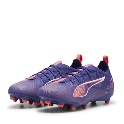 PUMA Ultra 5 PRO FG/AG Jr Soccer Shoe, Lapis Lazuli White-Sunset Glow, 38 EU von PUMA