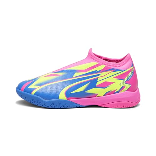 PUMA Ultra Match Ll Energy It+Mid Jr Fussballschuh, Leuchtender Pinker und ultrablauer, gelber Alarm, 37 EU von PUMA