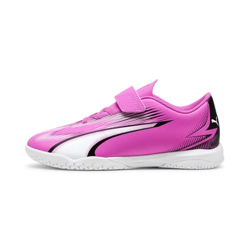 Puma Unisex Youth Ultra Play It V Jr Soccer Shoes, Poison Pink-Puma White-Puma Black, 32 EU von PUMA