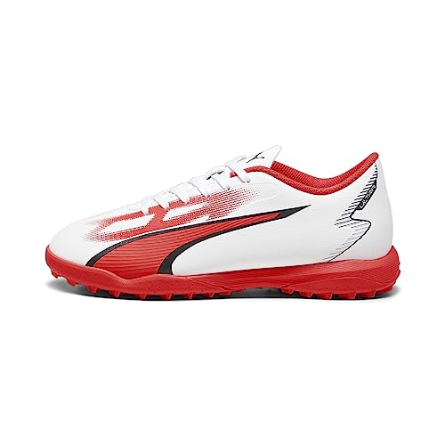 PUMA Ultra Play Tt Jr Fussballschuh, White Black Fire Orchid, 38 EU von PUMA