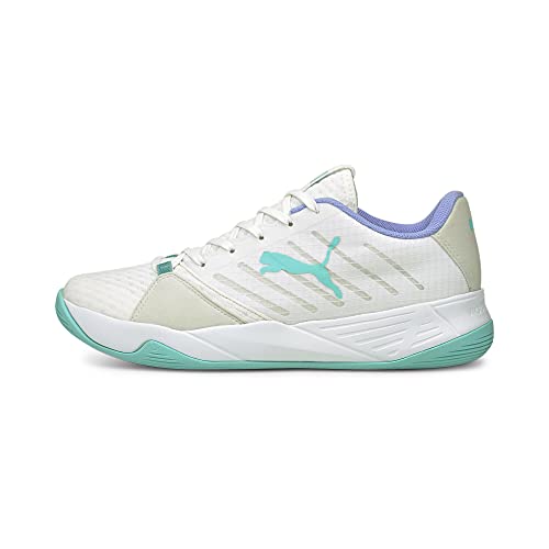 PUMA Unisex Accelerate Pro W+ Hallenturnschuh, White-Elektro Aqua-Elektro Purple, 37.5 EU von PUMA