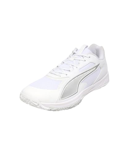 PUMA Unisex Accelerate Pro 4 Hallenturnschuh, Weiß Silber, 44.5 EU von PUMA
