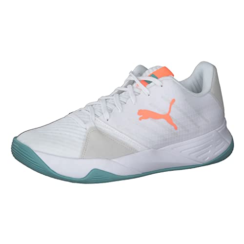 PUMA Unisex Accelerate Pro W+ Hallenturnschuh, White-Neon Citrus-Nimbus Cloud-Porcelain, 43 EU von PUMA