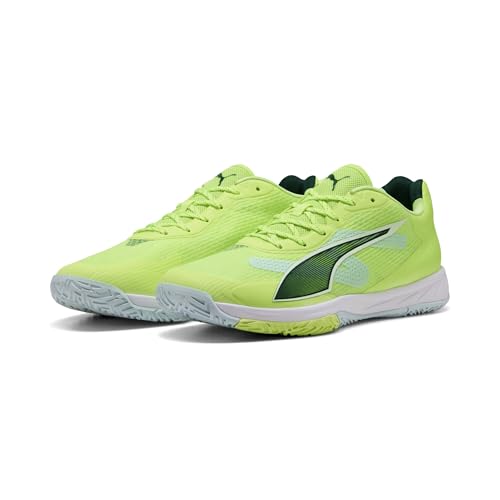 PUMA Unisex Accelerate Turbo 4 Indoor Court Shoe, Fizzy Light-Green Terrain White Silver, 43.5 EU, Fizzy Hellgrün Terrain PUMA Weiß PUMA Silber, 44 EU von PUMA