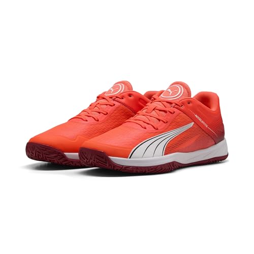 PUMA Unisex Accelerate Turbo Hallenturnschuh, Glowing RED White-Dark Crimson Black, 42.5 EU von PUMA