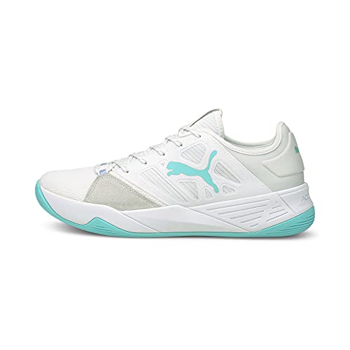 PUMA Unisex Accelerate Turbo Nitro W+ Hallenturnschuh, White-Elektro Aqua-Elektro Purple, 38 EU PUMA Unisex Accelerate Turbo Nitro W+ Hallenturnschuh, White-Elektro Aqua-Elektro Purple, 38 EU von PUMA