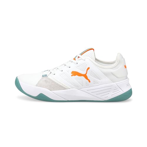 PUMA Unisex Accelerate Turbo Nitro W+ Hallenturnschuh, White-Neon Citrus-Nimbus Cloud-Porcelain, 40.5 EU von PUMA