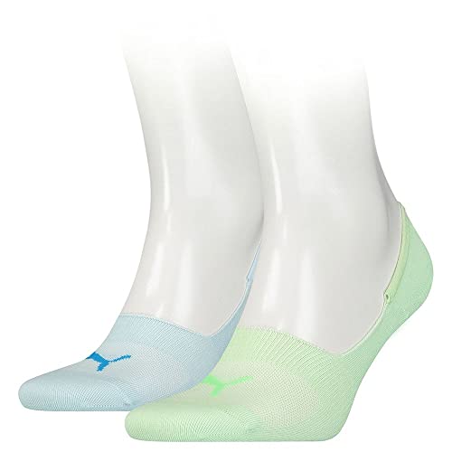 PUMA Unisex 2 Pack Footie, Lime Combo, 35/38 von PUMA