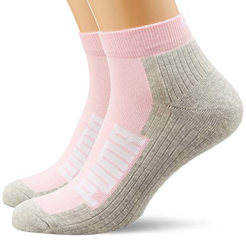 PUMA Unisex-Adult Cushioned Quarter (2 Pack) Socks, Basic pink, 35/38 (2er Pack) von PUMA
