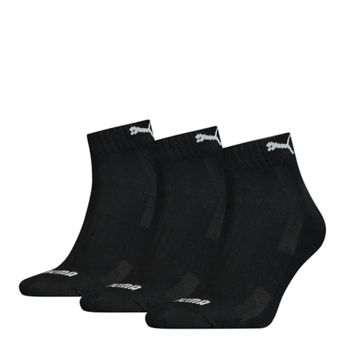 Puma Unisex Quarter Socken, Schwarz, 35/38 (3er Pack) von PUMA