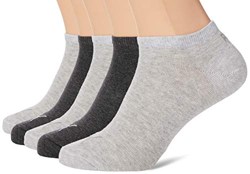 Puma Unisex Sneaker Socken, Grau/Grau, 43/46 (5er Pack) von PUMA