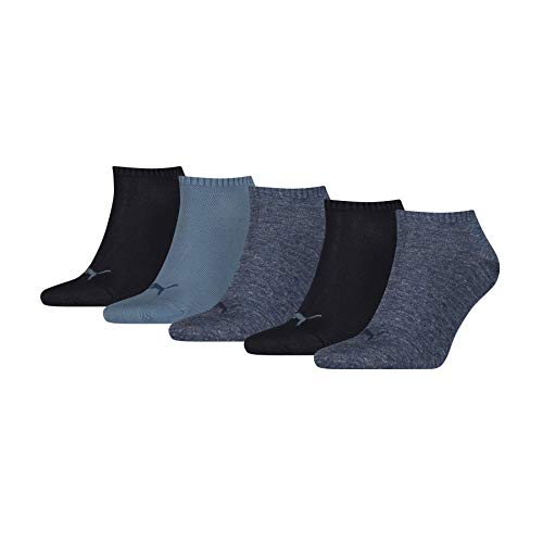 Puma Unisex Sneaker Socken, Marineblau, 35/38 (5er Pack) von PUMA