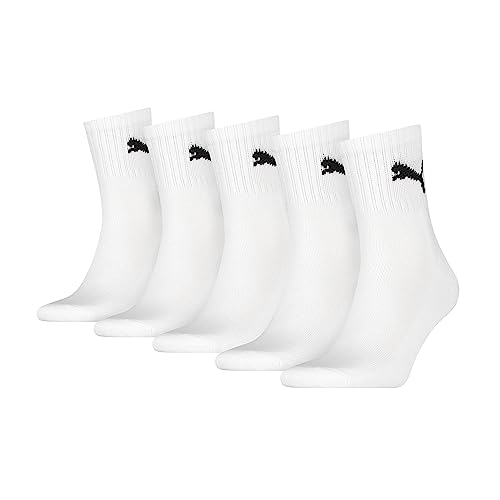 PUMA Unisex Puma Unisex Short Crew (5 Pack) Socks, Weiß, 43-46 EU von PUMA