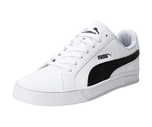 PUMA Unisex Adult Smash Vulc Low-Top, White-Black von PUMA