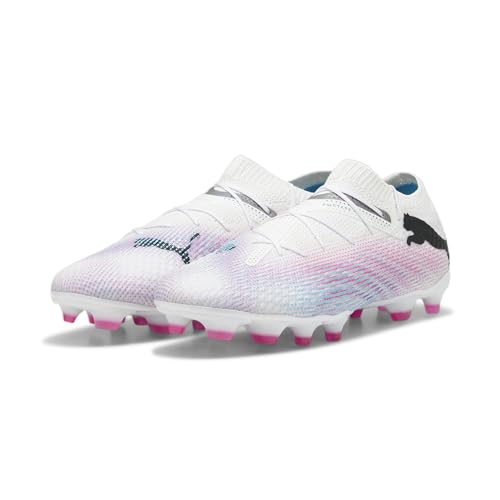 Puma Unisex Adults Future 7 Pro+ Fg/Ag Soccer Shoes, Puma White-Puma Black-Poison Pink, 46.5 EU von PUMA