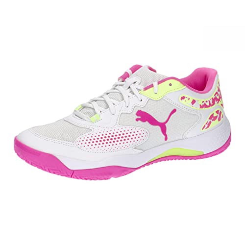 PUMA Unisex Adults' Sport Shoes SOLARCOURT RCT Tennis Shoes, PUMA WHITE-RAVISH-FAST YELLOW, 47 von PUMA