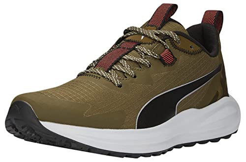 PUMA Unisex Twitch Runner Trail Winterlaufschuh, Deep Olive-Platinum Grey Black, 44.5 EU von PUMA