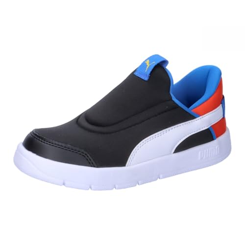 PUMA Unisex Baby COURTFLEX V3 Ease IN INF Sneaker, Black White-REDMAZING, 23 EU von PUMA