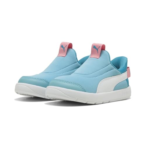 PUMA Unisex Baby COURTFLEX V3 SLIPTECH INF Sneaker, Aqua White-PINKSCAPE, 20.5 EU von PUMA