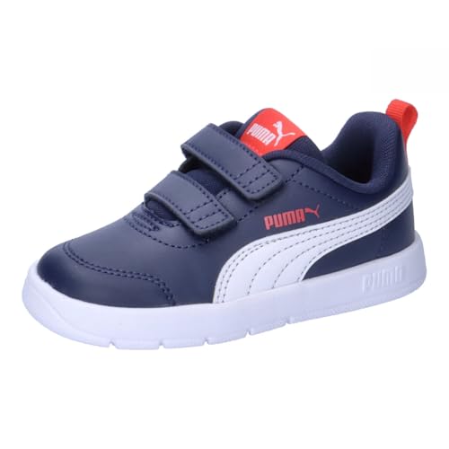 PUMA Unisex Baby Courtflex V3 V Inf Sneaker, Navy White Red, 21 EU von PUMA