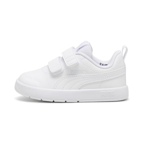 PUMA Unisex Baby COURTFLEX V3 V INF Sneaker, White White-Silver Mist, 23 EU von PUMA