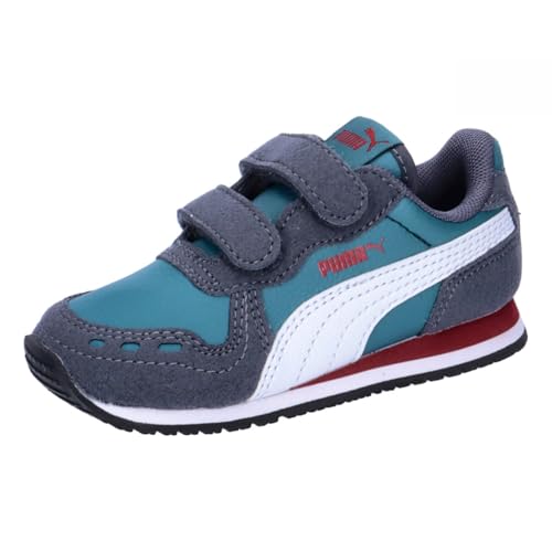 PUMA Jungen Unisex Kinder Cabana Racer SL 20 V INF Sneaker, Cold Green White-Galactic Gray-Intense RED, 20 EU von PUMA
