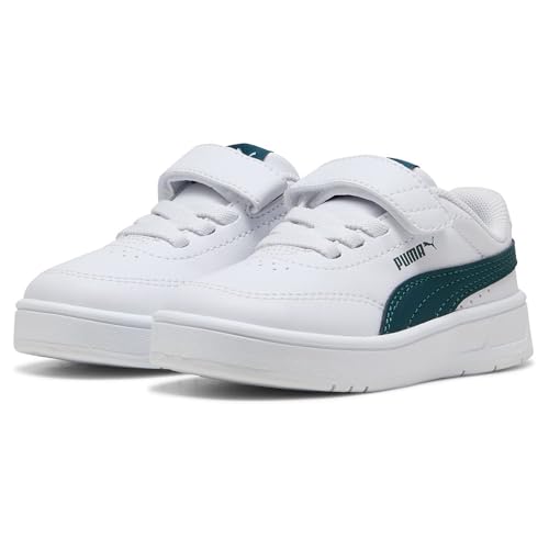PUMA Unisex Baby Court Classic CLEAN AC+ INF Sneaker, White-Archive Green, 24 EU von PUMA