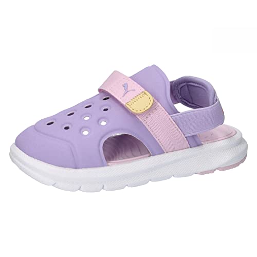 PUMA Unisex Baby Evolve AC INF Schiebe-Sandalen, Vivid Violet-Pearl PINK-Light Straw, 22 EU von PUMA