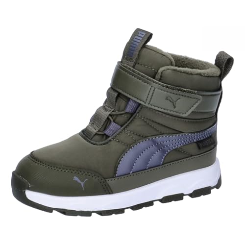 PUMA Unisex Baby Evolve Boot Puretex AC+Inf Sneaker, Dark Olive-Galactic Gray White, 20 EU von PUMA