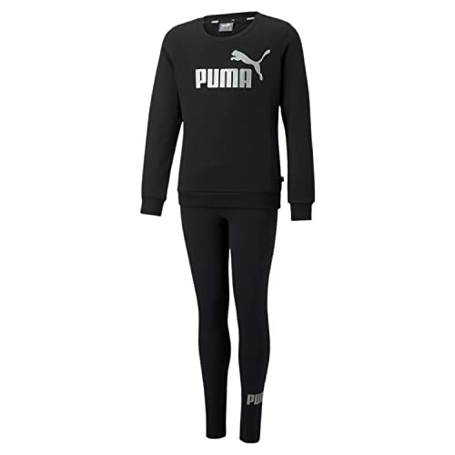 PUMA Unisex Baby Logo Crew FL & Leggings Set G Leggins, schwarz, 6 años von PUMA