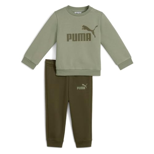PUMA Unisex Baby Minicats ESS Crew Set FL Inf Trainingsanzug, Lux Army, 92 von PUMA