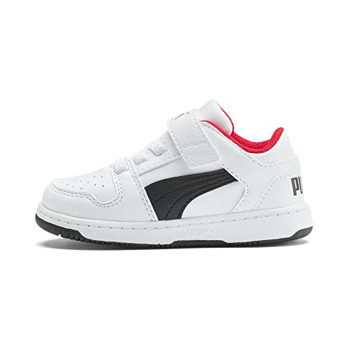 PUMA Unisex Baby Pm Rebound Layup Lo SL V Inf Leichtathletik-Schuh, White Black-High Risk Red, 21 EU von PUMA