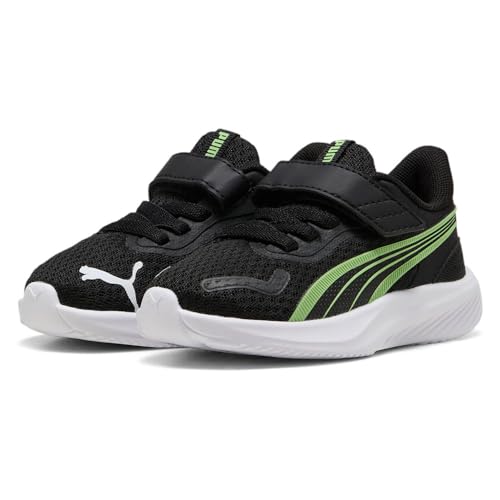 PUMA Unisex Baby Pounce AC+ INF Sneaker, Black-Spring FERN White, 24 EU von PUMA