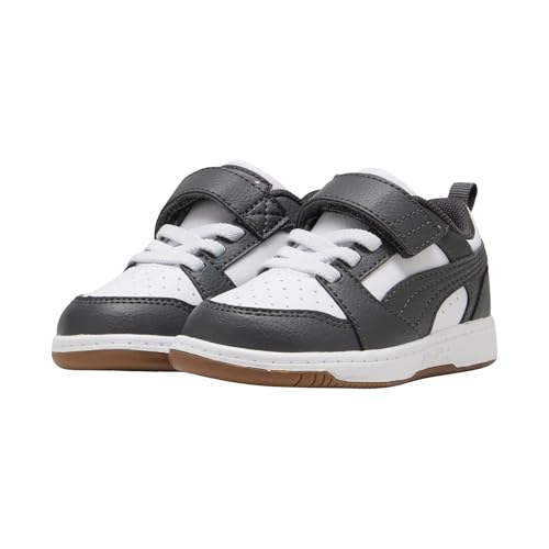 PUMA Unisex Baby Rebound V6 LO AC+ INF Sneaker, White-Dusky Gray-Gum, 23 EU von PUMA