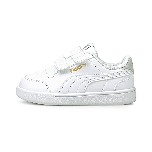 PUMA Unisex Baby Shuffle V Inf Sneaker, White White-Gray Violet Team Gold, 22 EU von PUMA