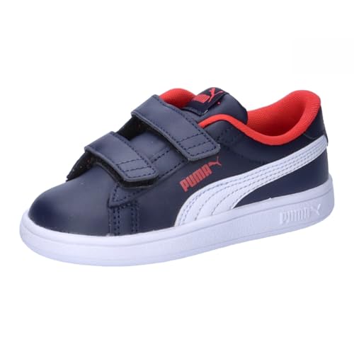 PUMA Unisex Baby Smash 3.0 L V INF Sneaker, Navy White-for All TIME RED, 23 EU von PUMA