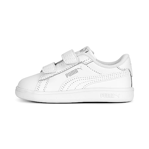 PUMA Unisex Baby Smash 3.0 L V INF Sneaker, White-COOL Light Gray, 21 EU von PUMA