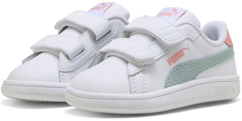 PUMA Unisex Baby Smash 3.0 L V INF Sneaker, White-MODERN Mint-PINK Fruit, 21 EU von PUMA