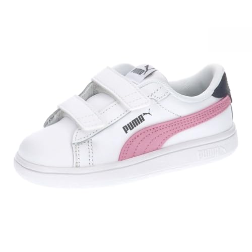 PUMA Unisex Baby Smash 3.0 L V Inf Sneaker, White-Mauved Out-Galactic Gray, 24 EU von PUMA