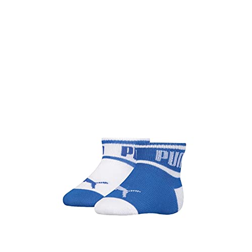 PUMA Unisex-Baby Wording (2 Pack) Socks, White/Blue, 15-18 (2er Pack) von PUMA