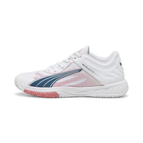 PUMA Unisex Accelerate Turbo W+ Indoor-Pumps, Puma White Ocean Tropic Passionfruit, 38 EU von PUMA