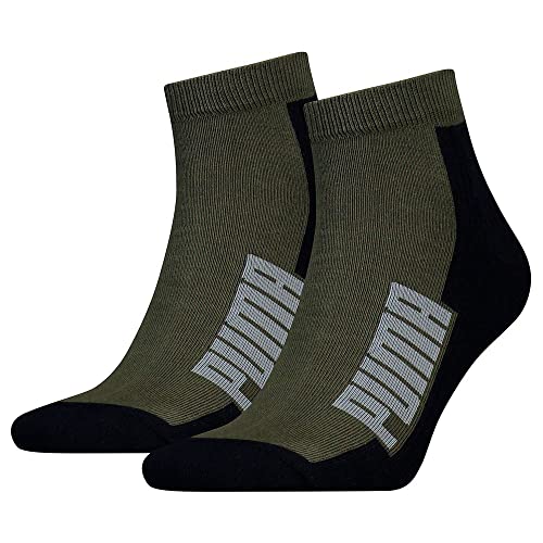 Puma Unisex Bwt Cushioned Quarter Socken, Forest Night Combo, 35/38 von PUMA