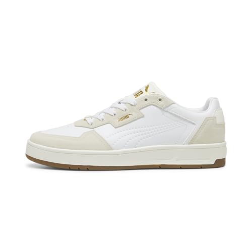 PUMA Court Classic LUX SD Sneaker, White-Alpine Snow Gold, 40 EU PUMA Court Classic LUX SD Sneaker, White-Alpine Snow Gold, 40 EU von PUMA