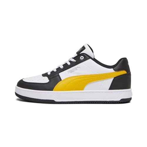 PUMA Unisex Caven 2.0 Sneaker, White Yellow Sizzle Black Silver, 44 EU von PUMA