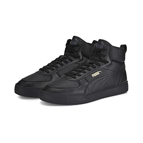 PUMA Unisex Caven Mid Sneaker, Black Black Team Gold-Ebony, 45 EU von PUMA