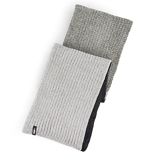 PUMA Unisex Chenille Scarf Scarves, Black-Medium Gray Heather-Light Gray Heather, Einheitsgre von PUMA