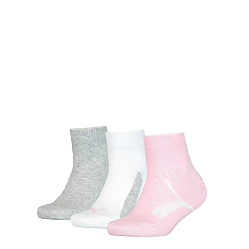 PUMA Unisex Kinder Puma Kids' Bwt Quarter (3 Pack) Socks, Pink / Grey, 31-34 EU von PUMA