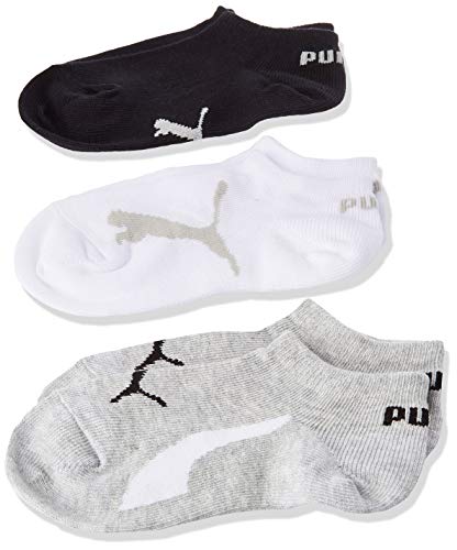 PUMA Unisex Kinder Socken Bwt Sneaker, White / Grey / Black, 42 von PUMA